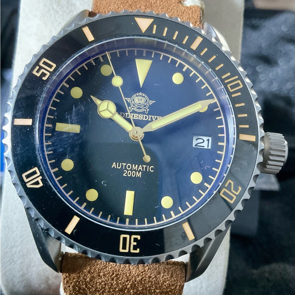 Handsome EUC Addiesdive Automatic Dive Watch w Bo… - image 2